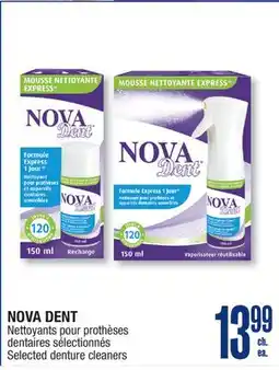 Jean Coutu NOVA DENT Selected denture cleaners offer