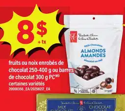 Maxi FRUITS OU NOIX ENROBÉS DE CHOCOLAT 250-400 G OU BARRES DE CHOCOLAT 300 G PC offer