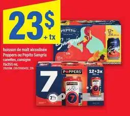 Maxi BOISSON DE MALT ALCOOLISÉE POPPERS OU PEPITO SANGRIA offer
