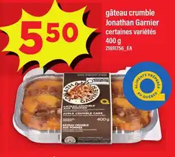 Maxi GÂTEAU CRUMBLE JONATHAN GARNIER offer
