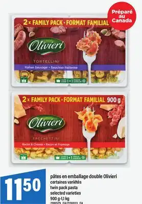 Maxi PÂTES EN EMBALLAGE DOUBLE OLIVIERI | TWIN PACK PASTA, 900 g-1,1 kg offer
