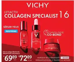 Uniprix VICHY Soins du visage sélectionnés /Selected facial care products offer