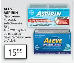 Brunet ALEVE, ASPIRIN Naproxène ou A.A.S. sélectionnés offer