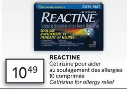 Brunet REACTINE Cétirizine pour aider au soulagement des allergies offer