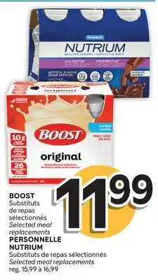 Brunet BOOST Substituts de repas sélectionnés , PERSONNELLE NUTRIUM Substituts de repas sélectionnés offer