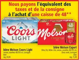 Super C Bière Molson CoorsLight | beer offer