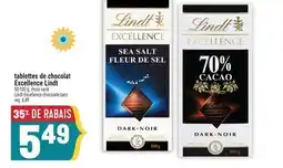 Marché Adonis Tablettes de chocolat Excellence Lindt | Lindt Excellence chocolate bars offer