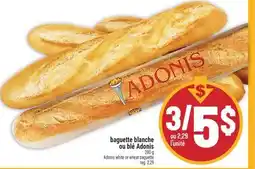 Marché Adonis Baguette blanche ou blé Adonis | Adonis white or wheat baguette offer
