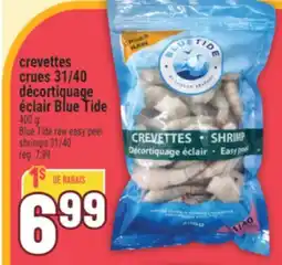 Marché Adonis Crevettes crues 31/40 décortiquage éclair Blue Tide | Blue Tide raw easy peel shrimps 31/40 offer