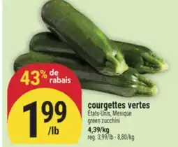Marché Adonis Courgettes vertes | Green zucchini offer