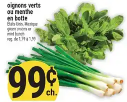 Marché Adonis Oignons verts ou menthe en botte | Green onions or mint bunch offer