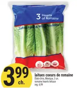 Marché Adonis Laitues coeurs de romaine | Romaine hearts lettuce offer
