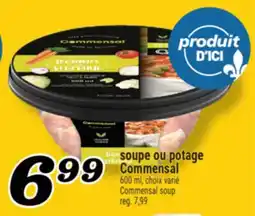 Marché Richelieu Soupe ou potage Commensal | Commensal soup offer