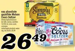 Marché Richelieu MOLSON COORS SELTZER | CONSIGNE CARBONATED ALCOHOLIC WATER offer
