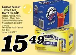 Marché Richelieu BOISSON DE MALT TWISTED TEA, MOTT'S CLAMATO | TWISTED TEA, MOTT'S CLAMATO MALT DRINK offer