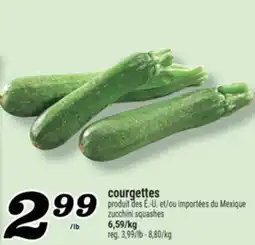 Marché Richelieu COURGETTES | ZUCCHINI SQUASHES offer