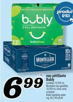Marché Richelieu EAU PÉTILLANTE BUBLY | BUBLY SPARKLING WATER offer