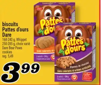 Marché Richelieu BISCUITS PATTES D'OURS DARE | DARE BEAR PAWS COOKIES offer