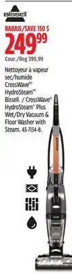 Canadian Tire Bissell CrossWave* HydroSteam* Plus Wet/Dry Vacuum & Floor Washer with Steam offer
