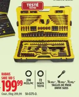Canadian Tire Stanley Black Chrome Socket Sets offer