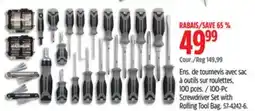 Canadian Tire MAXIMUM 100-Pc Screwdriver Set with Rolling Tool Bag offer