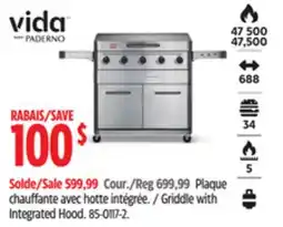 Canadian Tire Vida by PADERNO Griddle with Integrated Hood offer