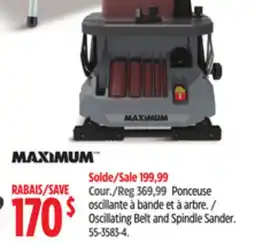 Canadian Tire MAXIMUM Oscillating Belt and Spindle Sander offer