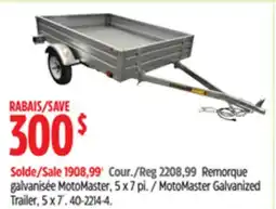 Canadian Tire MotoMaster Galvanized Trailer offer