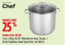 Canadian Tire MASTER Chef 16-Qt Stainless-Steel Stock Pot offer