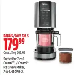 Canadian Tire Ninja Creami Ice Cream Maker offer