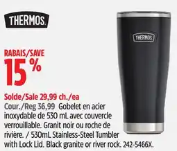 Canadian Tire Thermos 530mL Stainless-Steel Tumbler with Lock Lid offer