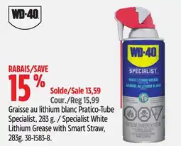 Canadian Tire WD-40 Specialist White Lithium Grease with Smart Straw offer