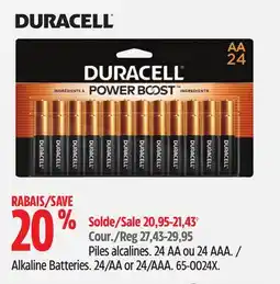 Canadian Tire Duracell Alkaline Batteries offer
