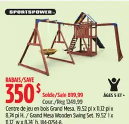 Canadian Tire Sportspower Grand Mesa Wooden Swing Set offer
