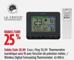 Canadian Tire Wireless Digital Forecasting Thermometer offer