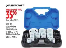 Canadian Tire Mastercraft 7-Pc Bi-Metal Hole Saw Set offer