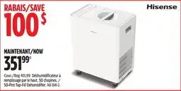 Canadian Tire Hisense 50-Pint Top-Fill Dehumidifier offer