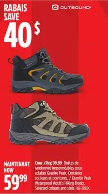 Canadian Tire Outbound Granite Peak Waterproof Adult's Hiking Boots offer