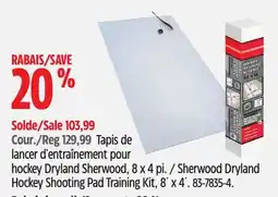 Canadian Tire Sherwood Dryland Hockey Shooting Pad Training Kit, 8' x 4' offer