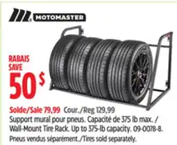 Canadian Tire MotoMaster Wall-Mount Tire Rack offer