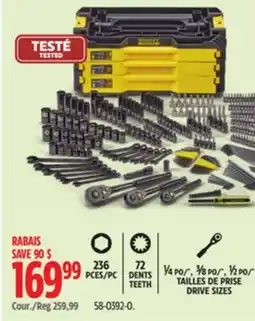 Canadian Tire Stanley Black Chrome Socket Sets offer