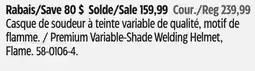 Canadian Tire Premium Variable-Shade Welding Helmet, Flame offer