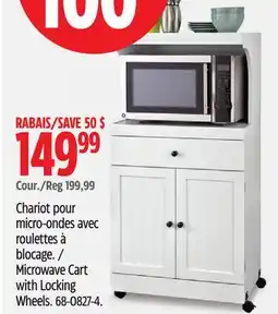 Canadian Tire Microwave Cart with Locking Wheels offer