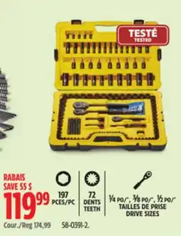 Canadian Tire Stanley Professional Grade Black Chrome Socket Set, SAE/Metric, 197-pc offer