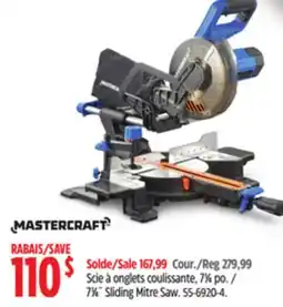 Canadian Tire MASTERCRAFT 71⁄4˝ Sliding Mitre Saw offer
