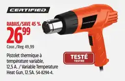 Canadian Tire CERTIFIED Variable Temperature Heat Gun offer