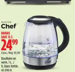 Canadian Tire MASTER Chef 1L Glass Kettle offer