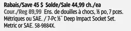Canadian Tire Stanley 7-Pc 1⁄2˝ Deep Impact Socket Set offer