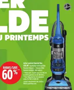 Canadian Tire Hoover Elite Rewind Upright offer