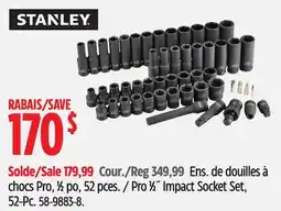 Canadian Tire Stanley Pro 1⁄2˝ Impact Socket Set offer